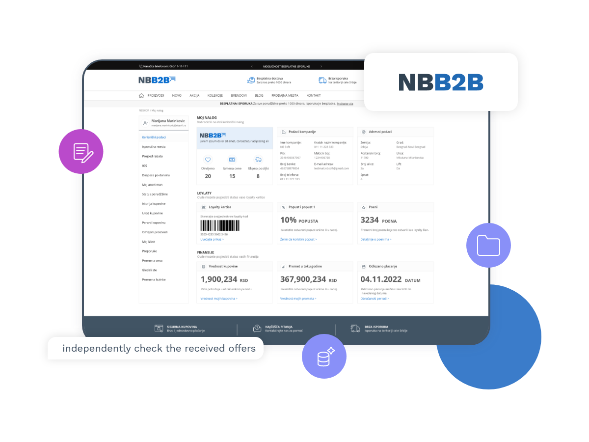 Kompanijski nalozi i informativni dashboard